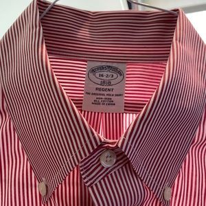 Brooks Brothers Dress shirt. Red and white. 16-2/3. Free shipping